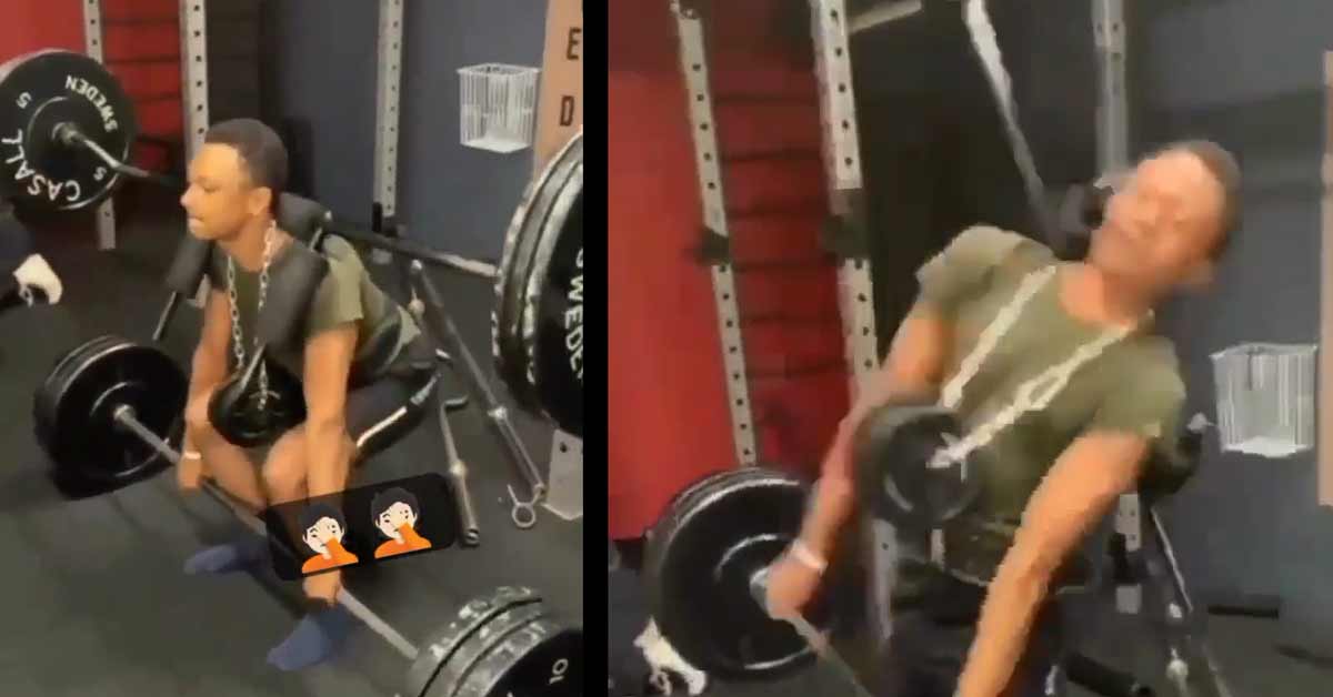 Clueless Weightlifter Nearly Decapitates Himself
