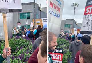 Imagine Dragons perform for striking writers in LA