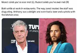 Anthony Bourdain and Jared Leto