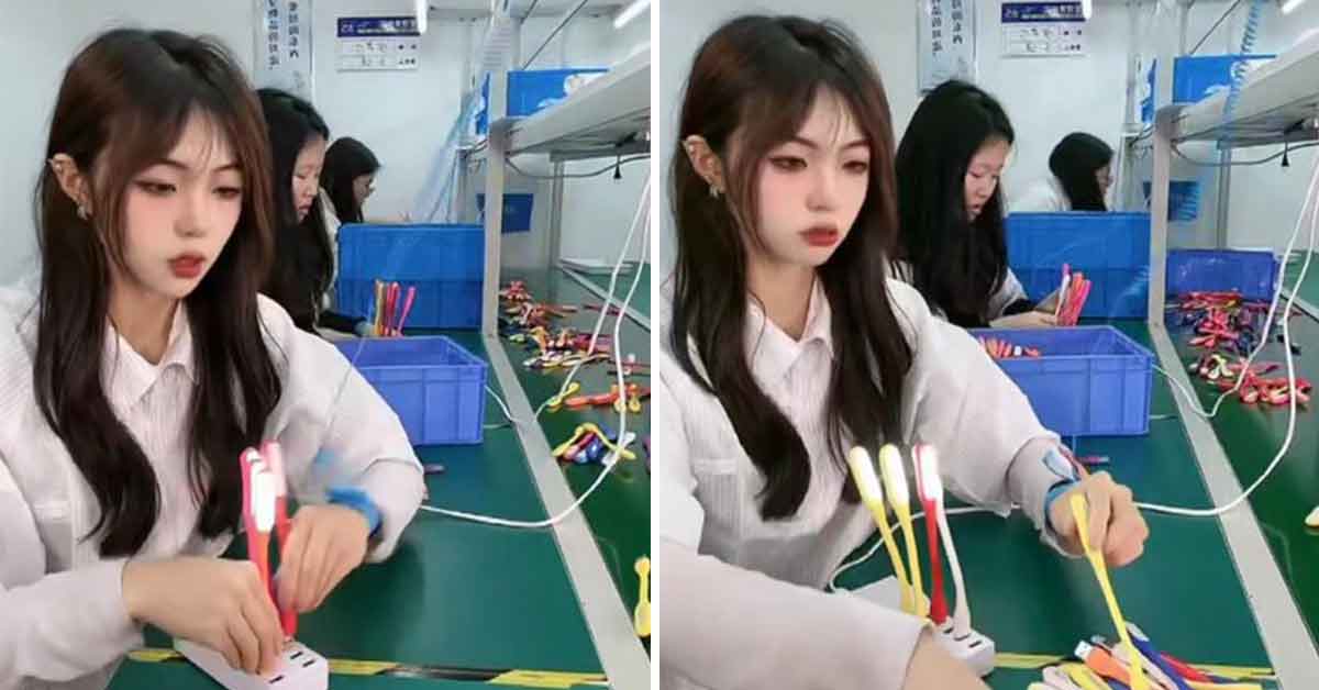 Chinese girls livestreaming from inside factories