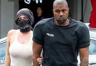 Kanye West and his wife Bianca Censori