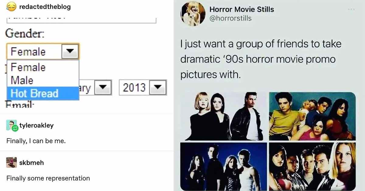 the best memes of the week -  90s horror movie posters