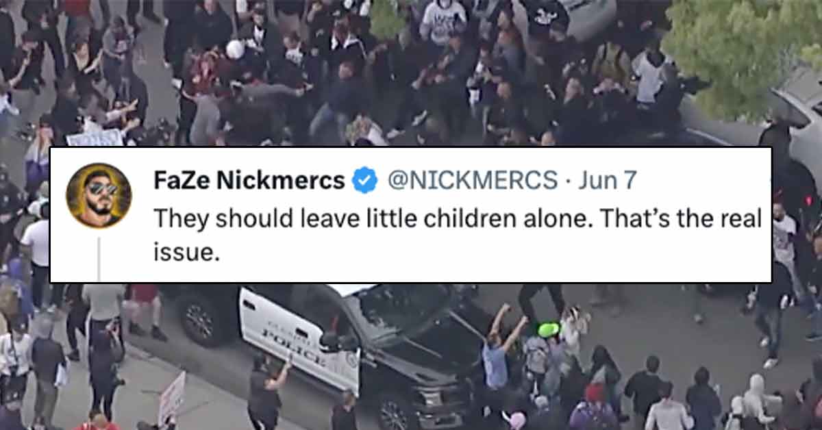 they should leave the kids alone -  that's the real issue here -  nickmercs tweet