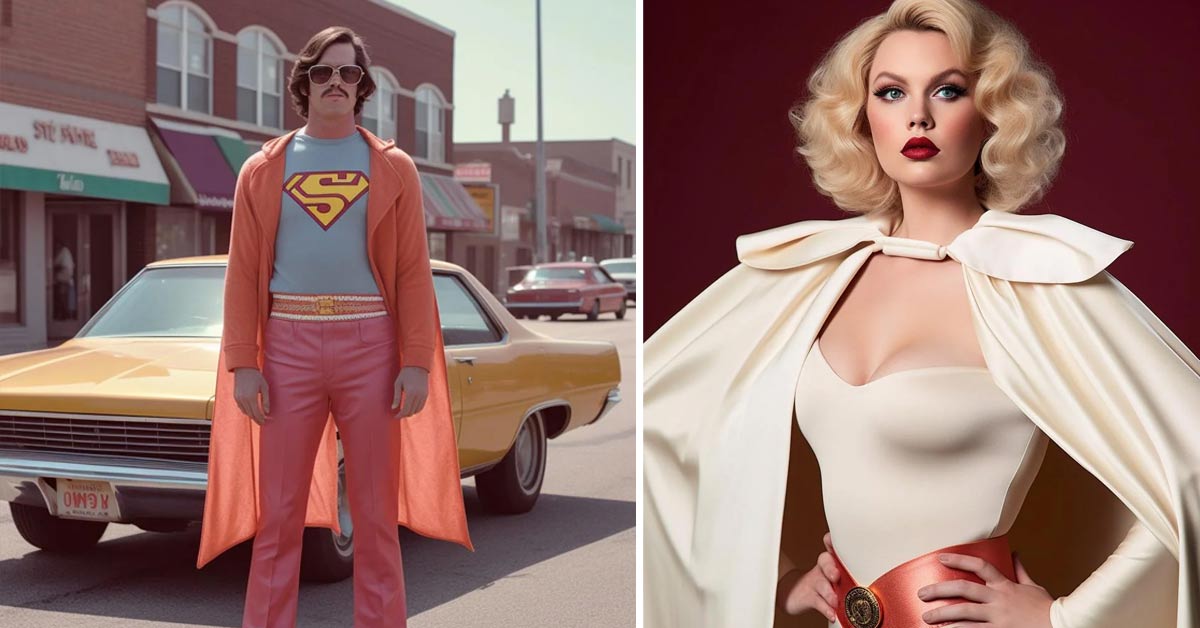 70's Justice League Heroes Imagined by A.I.