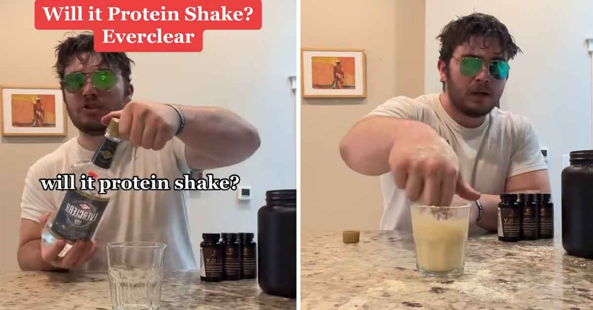 Guy Tries Everclear With Protein Powder Post Workout