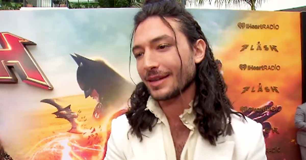 Ezra Miller on The Flash red carpet