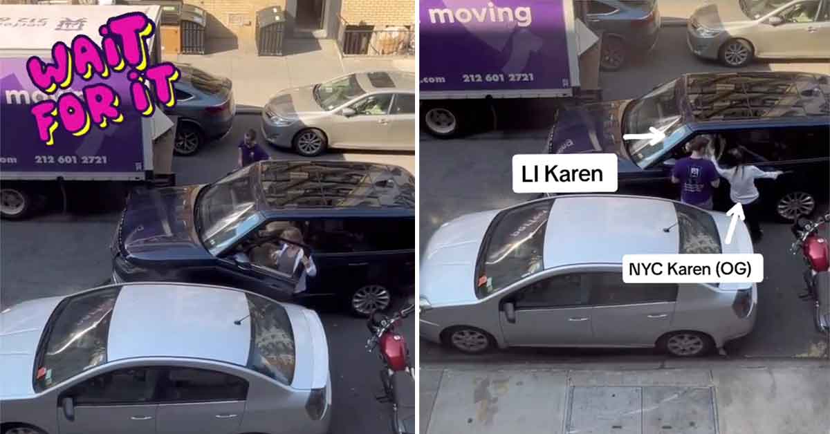 two karens go head to head in NYC over driving through the street