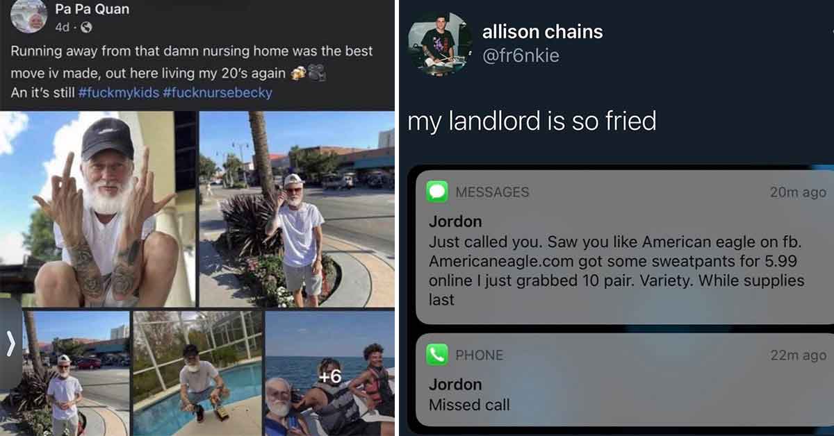 dude escaped from his nursing home -  funny texts from a landlord
