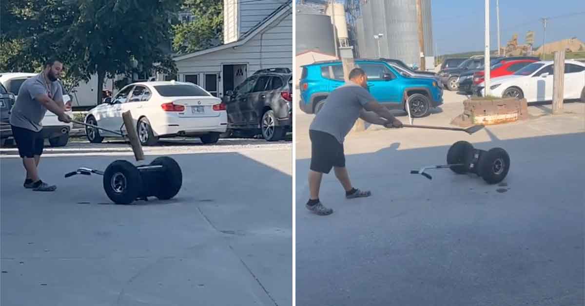 segway spins on its side for hours