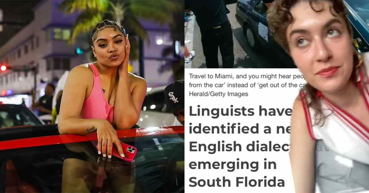 the new South Florida dialect -  woman sitting on a car