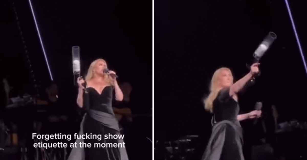 Adele threatens to shoot fans if they throw something on stage