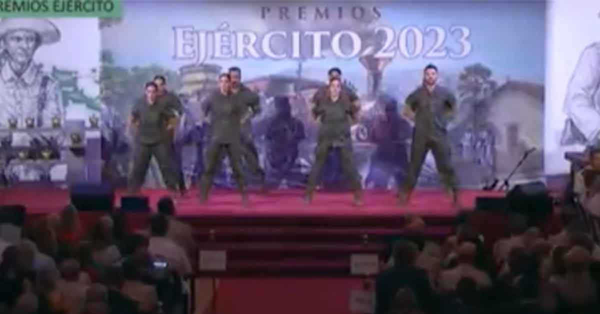 spanish military put on a dance show