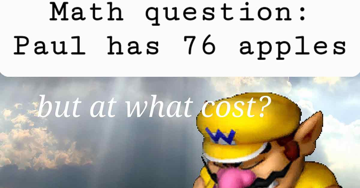 but at what cost wario meme