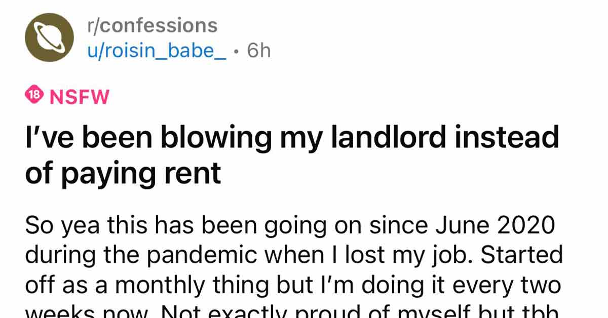 No, Blowing Your Landlord Isn't A Good Way To Make Rent