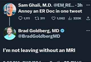<p dir="ltr">A few days ago, emergency room doctor <a href="https://twitter.com/EM_RESUS">Sam Ghali</a> tweeted a very simple prompt: “Annoy an ER doc in one Tweet.”</p><p dir="ltr"><br></p><p dir="ltr">It’s hard to say what motivated Ghali to post the since-deleted tweet, but when other ER doctors took the opportunity to vent about their patients, the non-MDs of Twitter clapped right back by sharing their worst ER horror stories. “<a href="https://twitter.com/SarahLerner/status/1679304217771773952">This MedTwitter trend is going expectedly awful</a>,” <a href="https://twitter.com/SarahLerner">@SarahLerner</a> tweeted while sharing a few sample screenshots from each side.</p><p dir="ltr"><br></p><p dir="ltr">A staggering number of responses could only be described as medical malpractice, and most highlighted the exact dismissive attitude so many doctors were openly describing in the thread themselves.</p><p dir="ltr"><br></p><p dir="ltr">Here are just a few of those emergency room horror stories that prove not all doctors can be trusted…</p>
