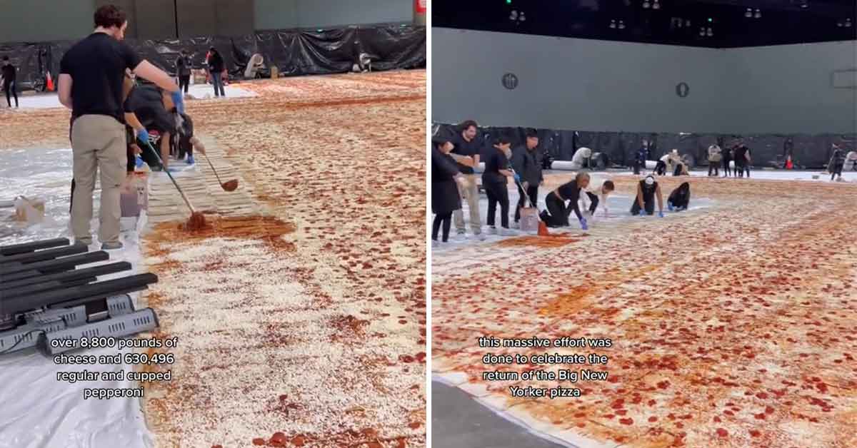 Pizza Hut’s Record-Breaking 30,000-Pound Pizza Is Positively Disgusting