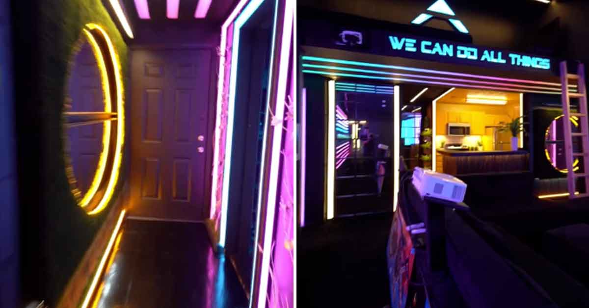 Guy Shows off Apartment and Its a Neon Club Travesty