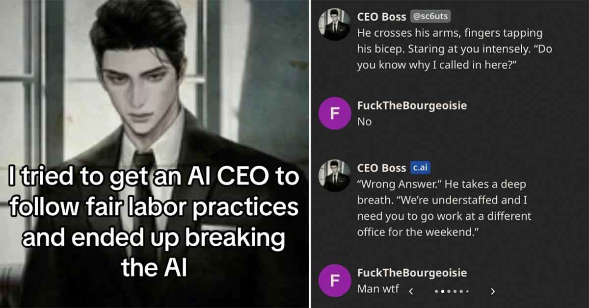 TikToker Tries to Get An A.I. CEO to Be Ethical, Ends Up Breaking the A.I.