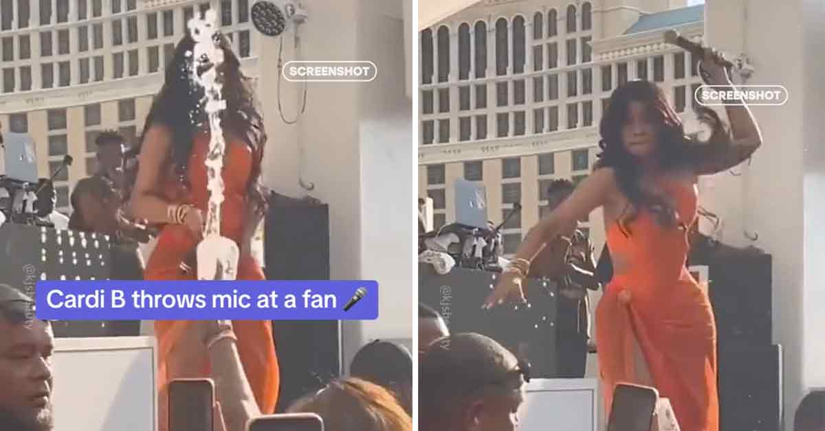 Cardi B Throws Mic at Fan Who Threw Her Drink At Her On Stage