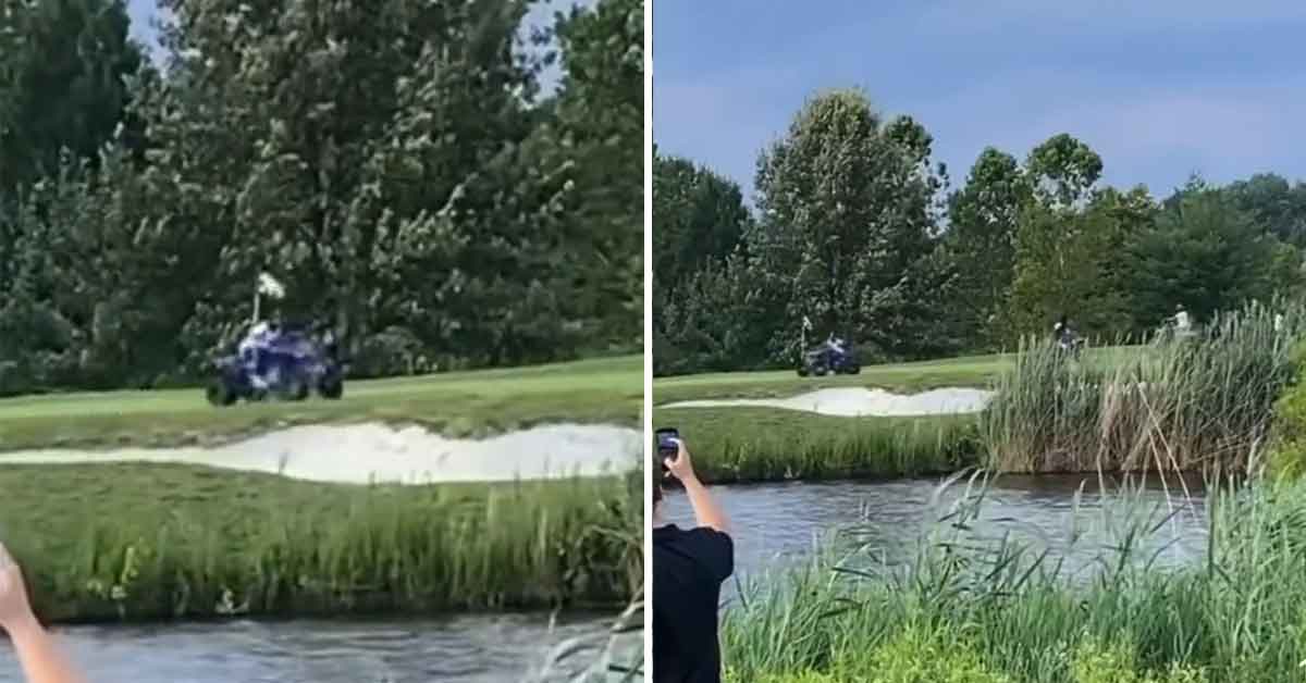 Golfers Lose It Over ATV Hooligans Ripping Donuts on the Green