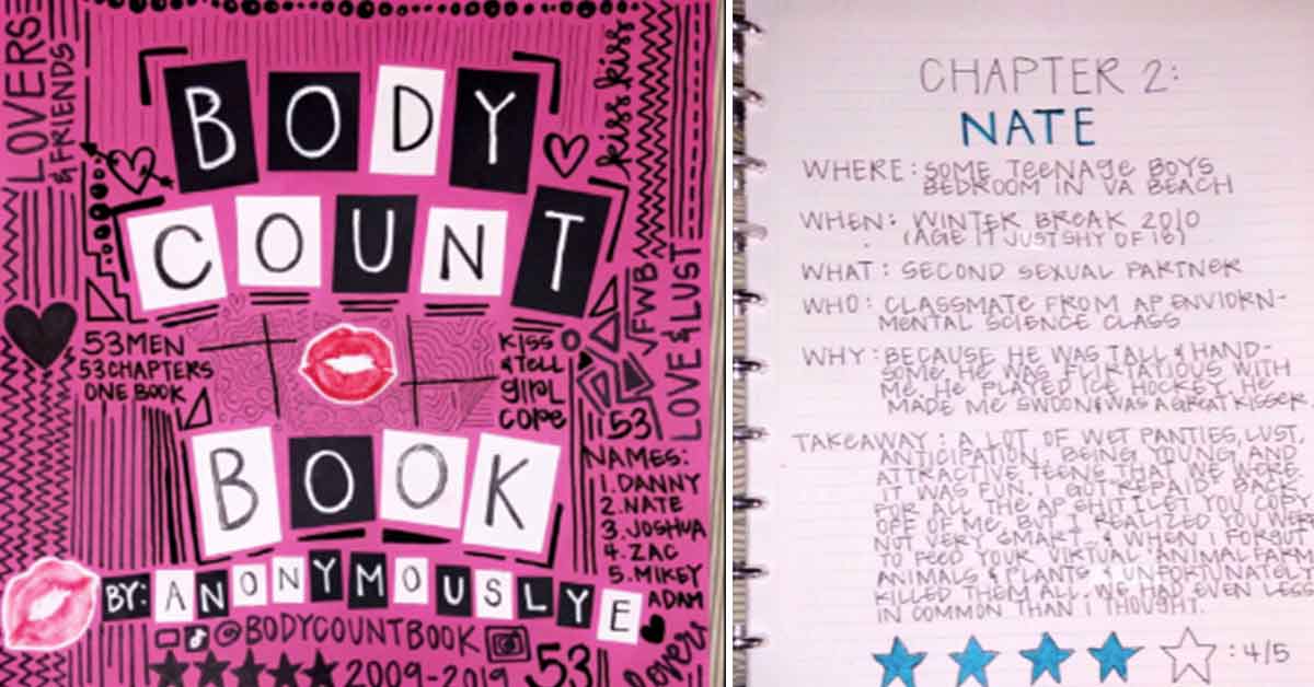 Woman Documents All The People She's Ever Banged in 51 Chapter ‘Bodycount Book’