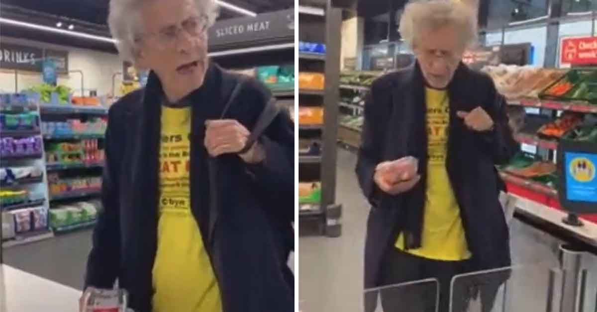 Elderly Man Insists On Using Cash at Cashless Grocery Store