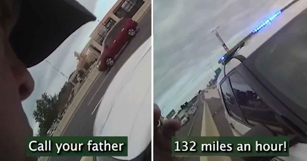 Cop Calls Kid's Dad to Come Pick Him Up After He Clocks Him at 132 MPH