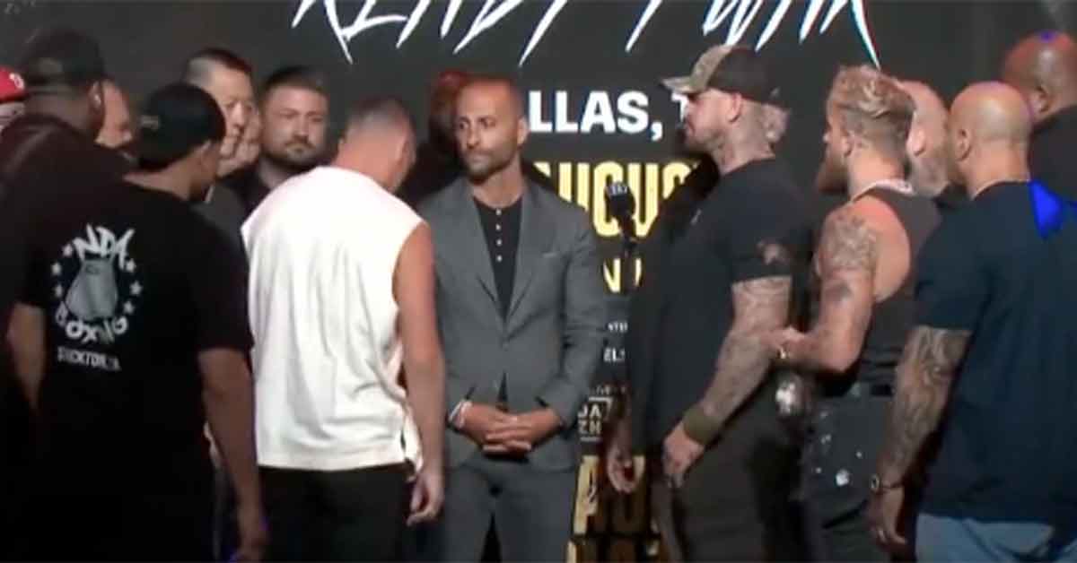 Punches Thrown at Nate Diaz and Jake Paul’s Pre-Fight Press Conference