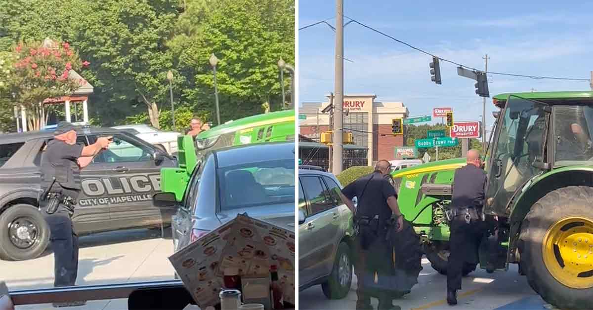 Man In Stolen Tractor Takes Police On Slow-Speed Chase Through Three ...