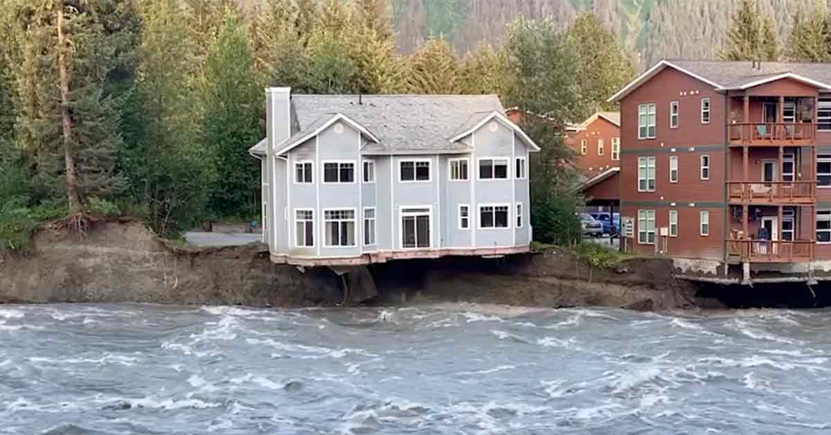 Watch a Home Get Swallowed Up By Raging Waters In Juneau, Alaska