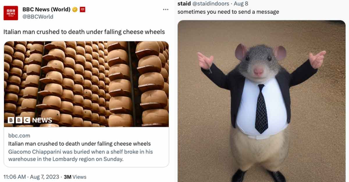 Italian Man Crushed to Death By Falling Cheese Wheels Gets Ruthlessly Meme'd