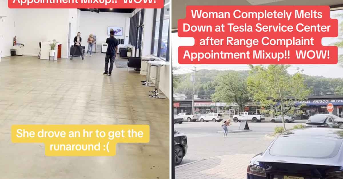 Watch a Woman (Rightfully) Melt Down at a Tesla Service Station