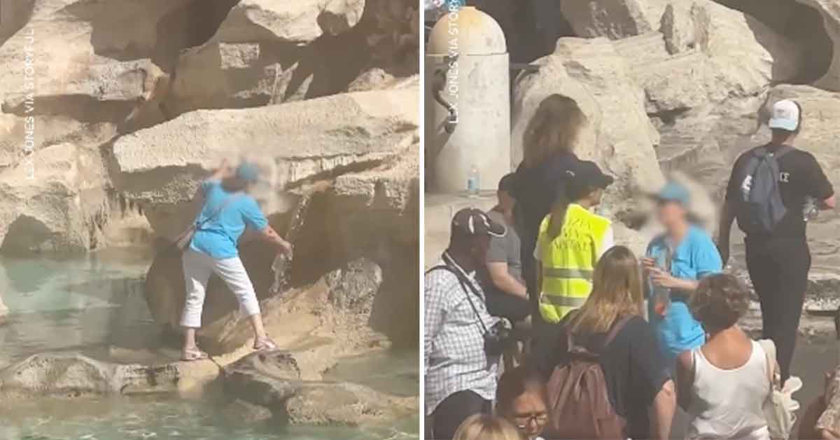 Karen Decides Scaling Rome’s Trevi Fountain Is the Easiest Way to Re-Fill Her Water Bottle