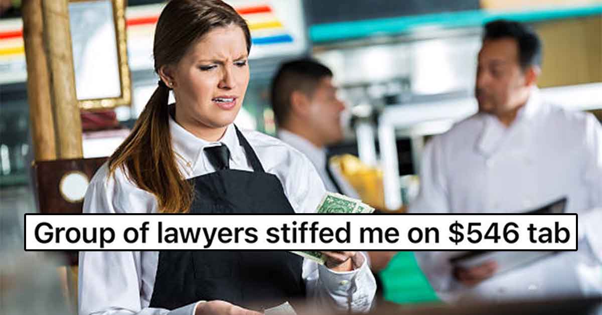 Waiter Complains to Law Firm After Large Group Doesn't Tip, They Get Him Fired Instead