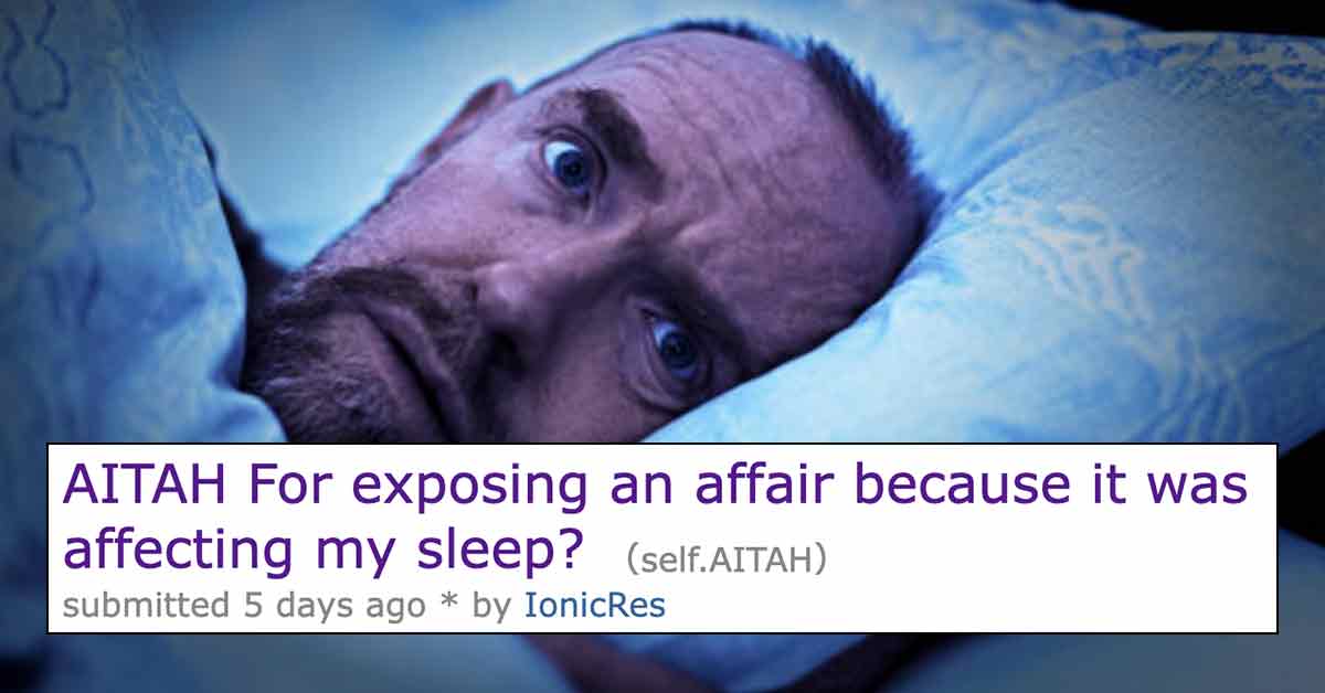 Guy Exposes Upstairs Neighbor’s Affair Because It’s Affecting His Sleep Schedule