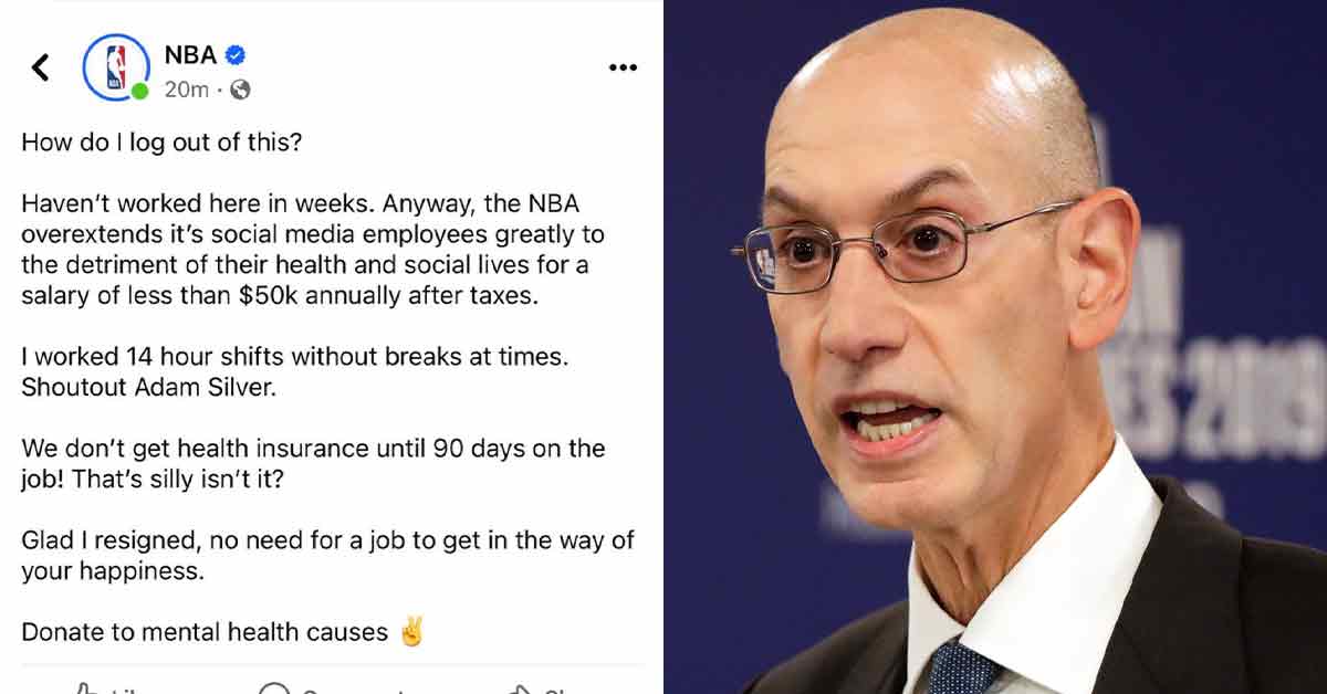 NBA Social Media Manager Goes Rogue on Facebook, Blasts Adam Silver and the NBA