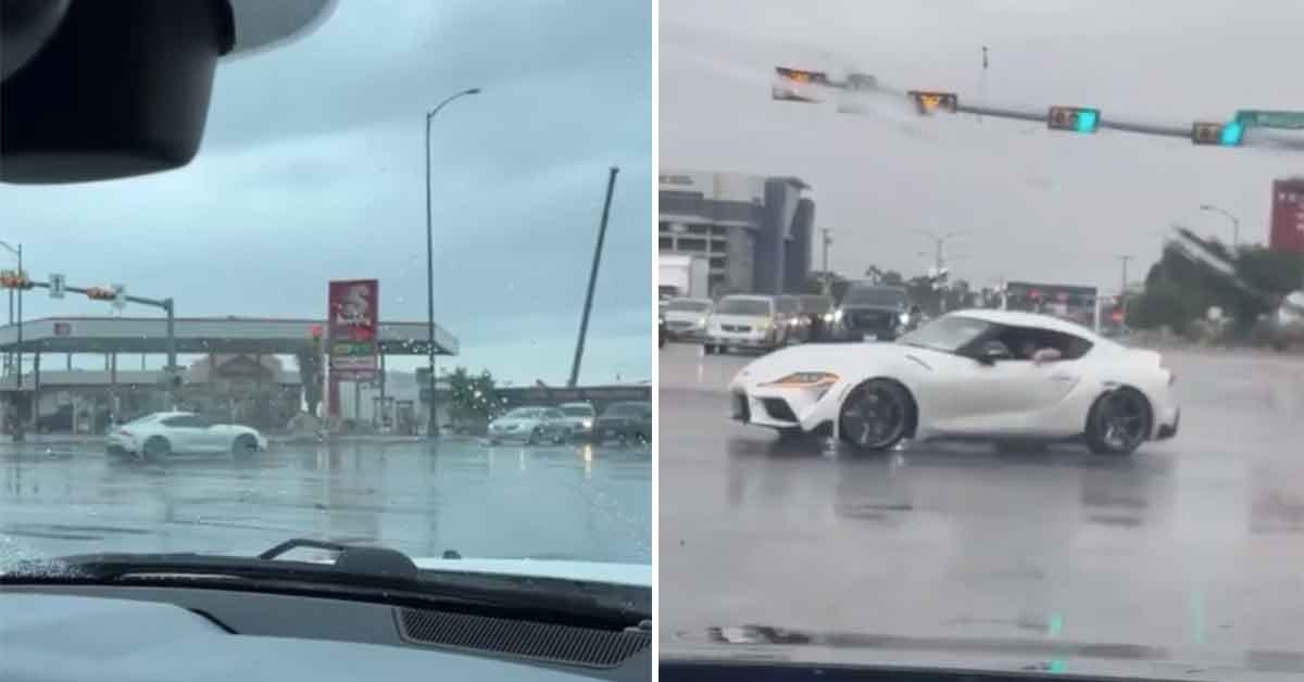 GTA IRL: Dude Holds Up Traffic By Doing Donuts In Crowded Intersection, Ticks off Fellow Drivers