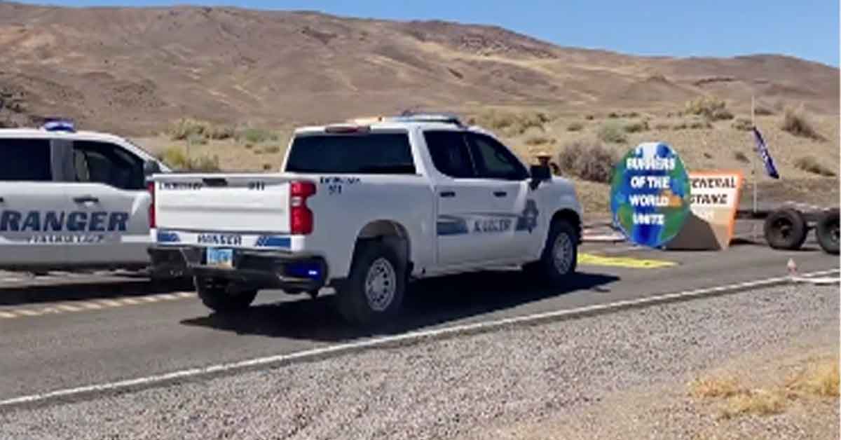 Nevada Rangers Drive Through Climate Protester Barricade Outside Burning Man