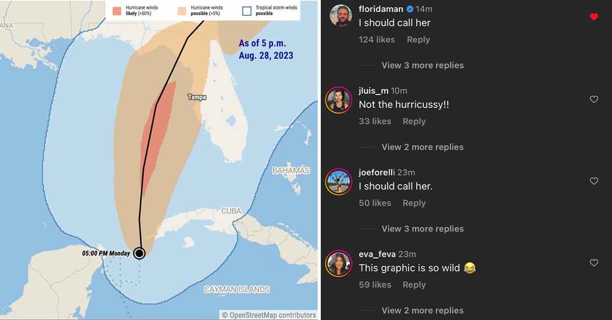 Tampa Bay Times Deletes Provocative 'Hurricussy' Map Of Hurricane Idalia