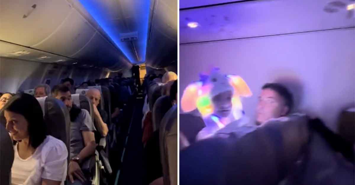 'Oh Heck No': Kid Turns Red-Eye Flight Into Personal Rave With Light-Up Bunny Ears