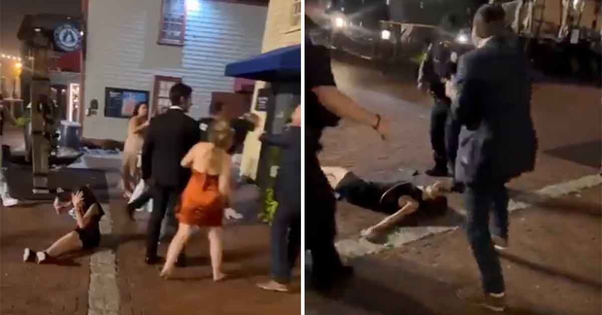 Cops Fight Wedding Party and Knock Bridesmaid Woman Out Cold