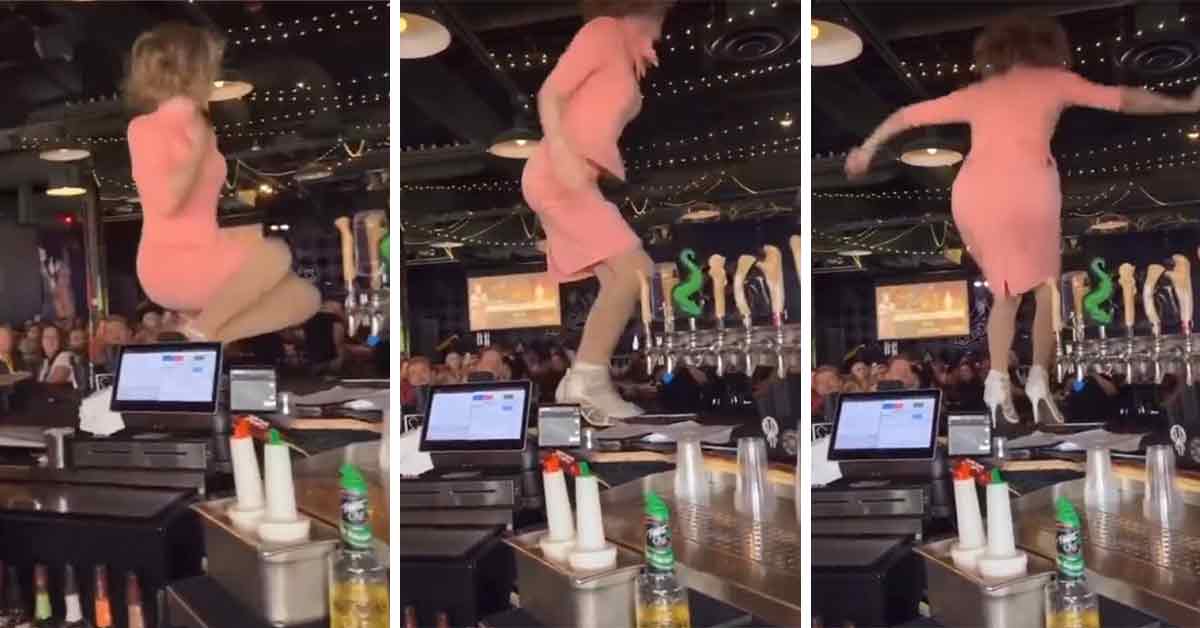 Drag Queen Crab Walking on a Bar Top Eats It Hard