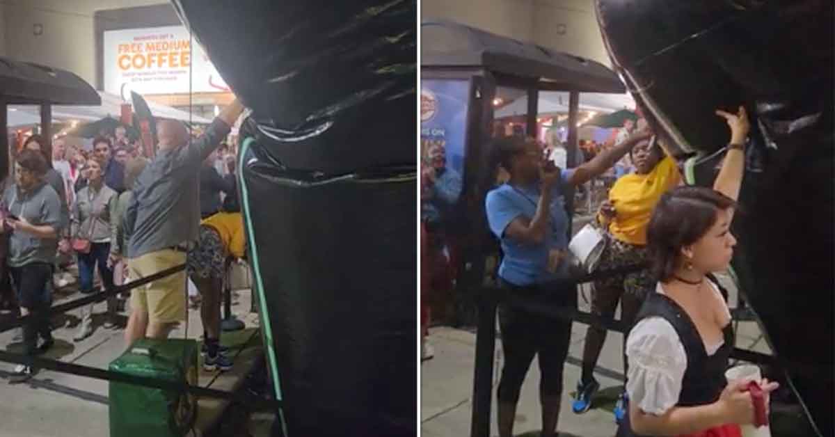 Girl Unplugs Massive Jager Balloon To Charge Her Phone At Oktoberfest