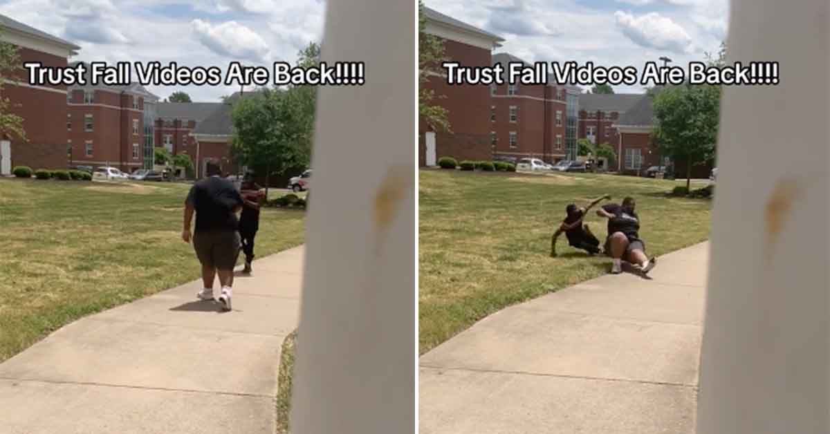 ‘That’s Attempted Murder’: Big Dude Pranking Strangers With Trust Falls Is Going to Crush Someone