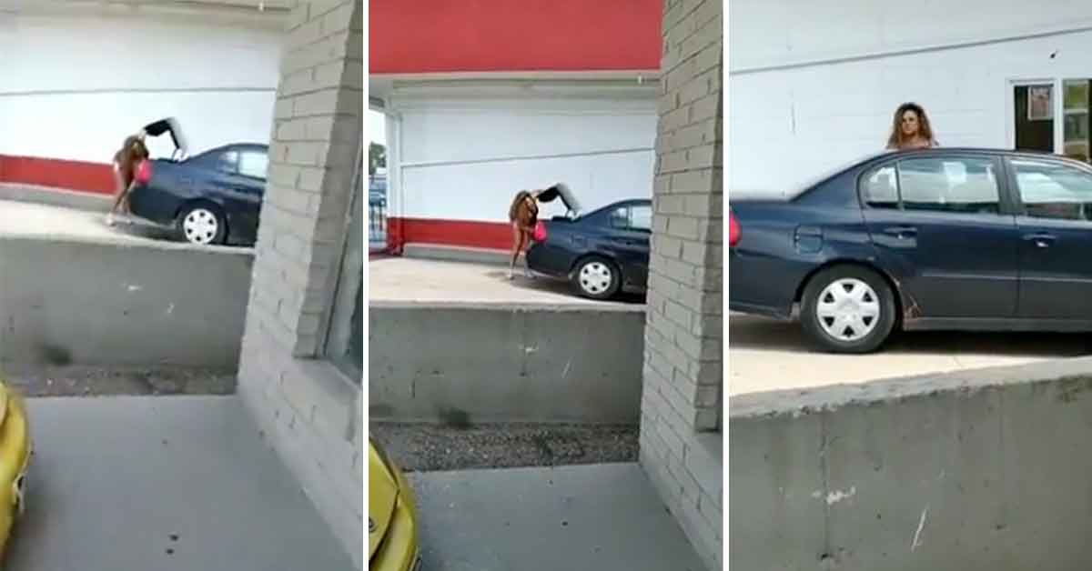 ‘Get In There!’: Woman Caught Stuffing Child Into the Trunk of Her Car