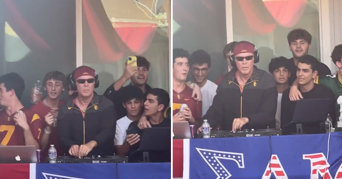 'Frank The Tank Is Djing At Their Party!': Will Ferrell DJs Son's USC Frat Party