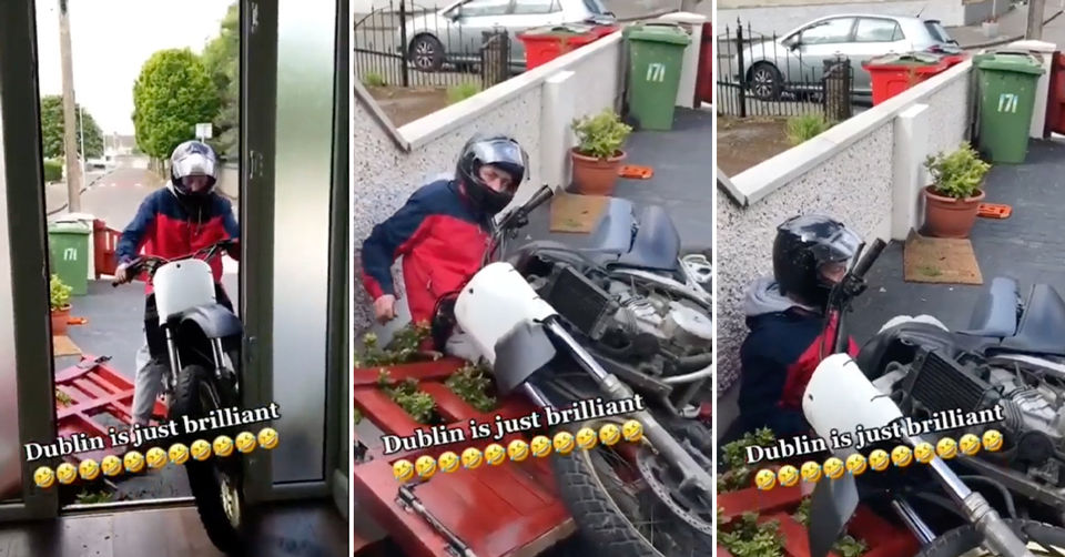 'What Did You Do?': Dublin Woman Shockingly Calm After Motorcycle Slams Through Her Front Door