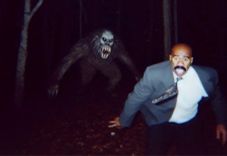 <p dir="ltr">If you got on social media and thought “Why is <em>Family Fued</em> host, Steve Harvey throwing back glasses of dark liquor and sobbing?,” we’re sorry to inform you that it is A.I. But we are incredibly excited to inform you that the A.I. Steve Harvey was drowning his sorrows after running for his life away from forest monsters.</p><p data-empty="true"><br></p><p dir="ltr">The new A.I. software DALLE-3 has been <a href="https://www.ebaumsworld.com/pictures/bings-new-a-i-image-generator-is-making-unhinged-works-of-art/87455643/">used heavily</a> over the last week, bringing everyone the joy and horror of seeing their favorite celebrities and cartoon characters do insane things like assassinate JFK or get a tummy-ache after mainlining dozens of wings.</p><p data-empty="true"><br></p><p dir="ltr">To add to the insanity, <a href="https://www.tiktok.com/@mugrootbeerfan">@mugrootbearfan</a> on TikTok posted their DALLE-3 creation where Think Like A Man author Steve Harvey is chased in a dark forest by cryptids. Of course, to aid the pain, @mugrootbeerfan also had a slideshow of Harvey crying and nursing himself with booze. The images have gone viral and have inspired others to put Steve Harvey in absolutely dire situations (one, including Slenderman mpreg)</p><p data-empty="true"><br></p><p dir="ltr">If you ever needed a new reaction meme to get across the feeling of pure helplessness, then A.I. Steve Harvey pouring up is everything you need. Hopefully, the next slideshow of Harvey shows him in a safe environment getting the therapy he needs after being followed by cryptids.</p><p data-empty="true"><br></p><p><br></p>