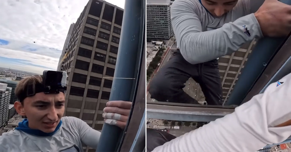 ‘I Got to Go, Man’: Man Scaling Building Forced to Stop and Argue With Cops