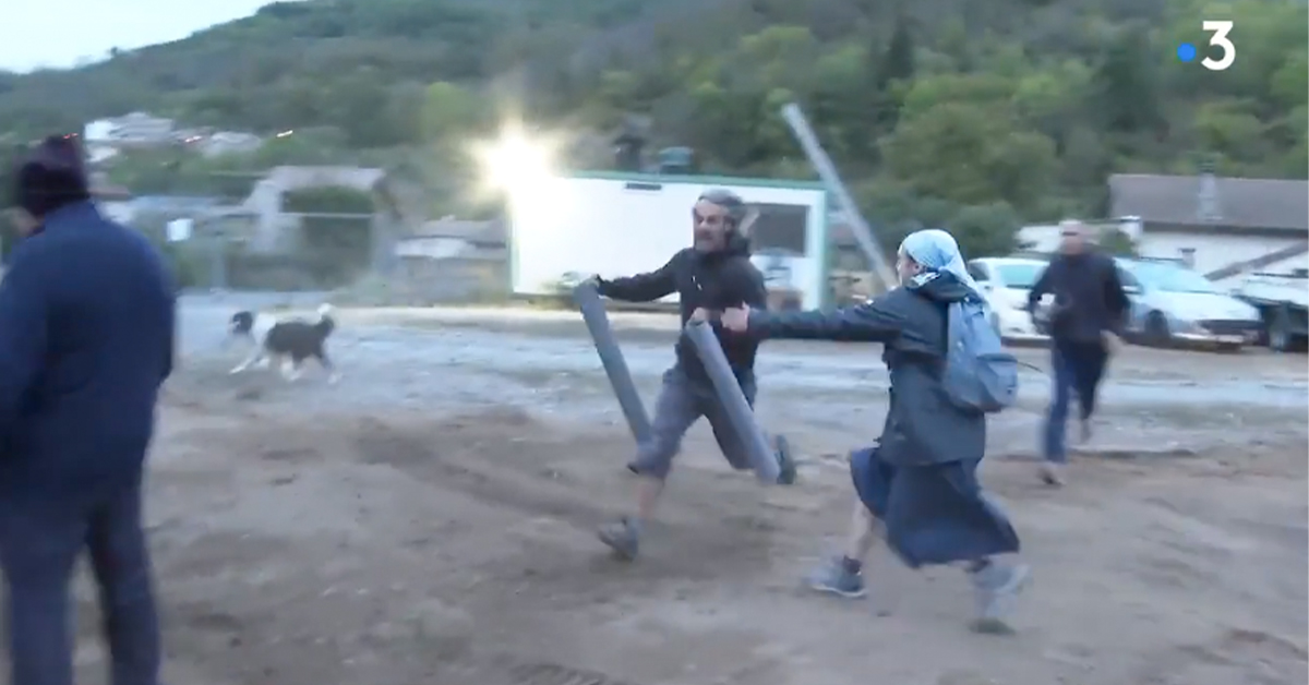 French Nun Tackles Eco Protester During Church Construction Brawl